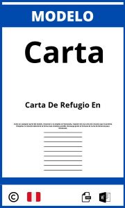 Modelo De Carta De Refugio En Peru