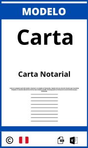 Modelo De Carta Notarial Peru