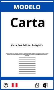 Modelo De Carta Para Solicitar Refugio En Peru