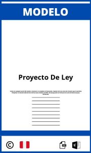 Modelo De Proyecto De Ley Peru